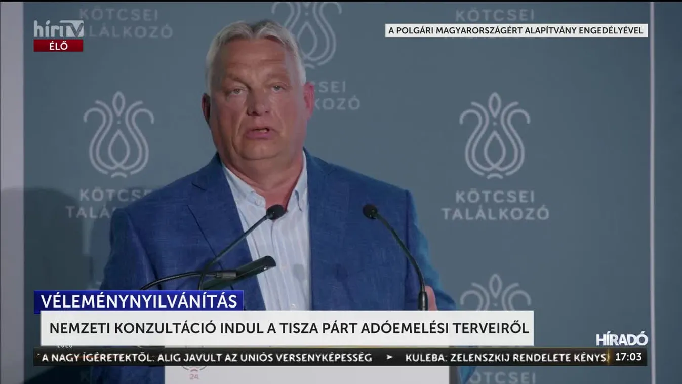 NEMZETI KONZULTÁCIÓ INDUL A TISZA PÁRT ADÓEMELÉSI TERVEIRŐL