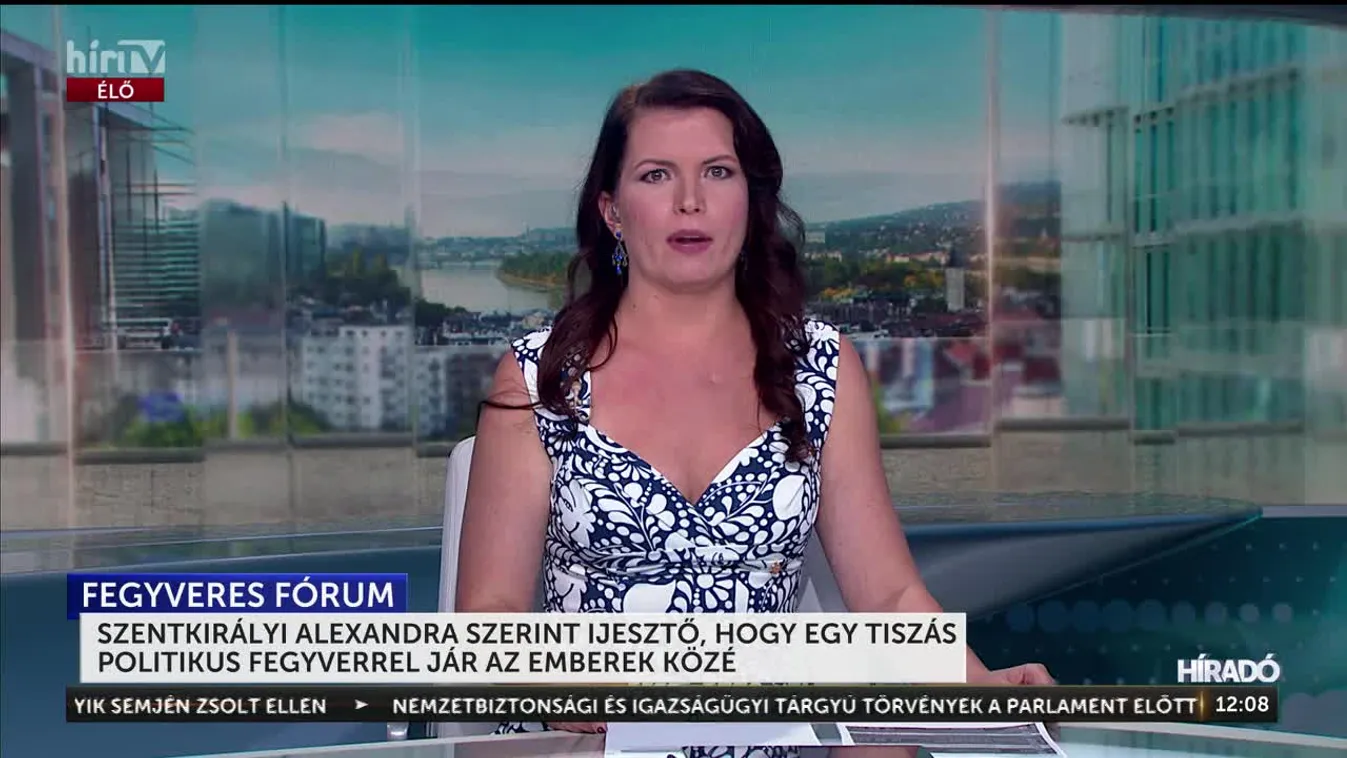 SZENTKIRÁLYI ALEXANDRA SZERINT IJESZTŐ, HOGY EGY TISZÁS POLITIKUS FEGYVERREL JÁR AZ EMBEREK KÖZÉ