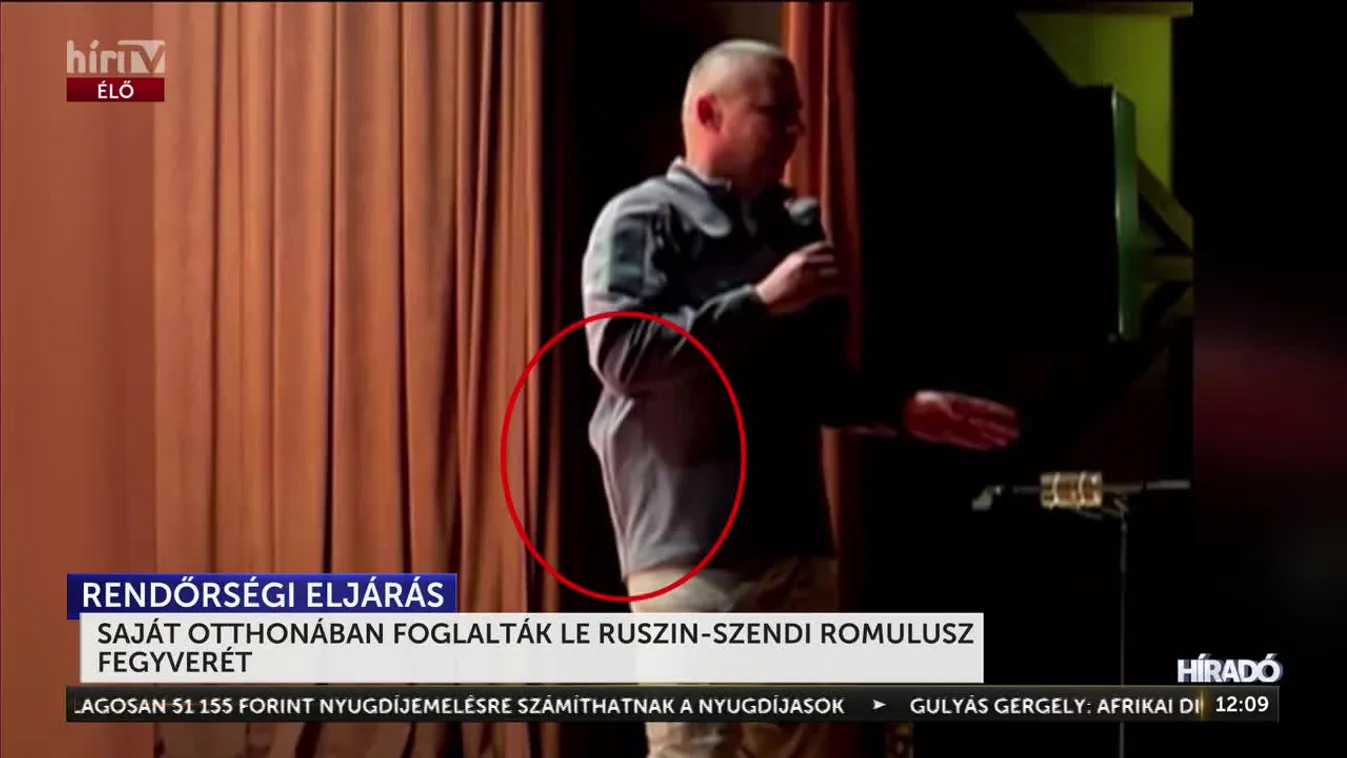 SAJÁT OTTHONÁBAN FOGLALTÁK LE RUSZIN-SZENDI ROMULUSZ FEGYVERÉT