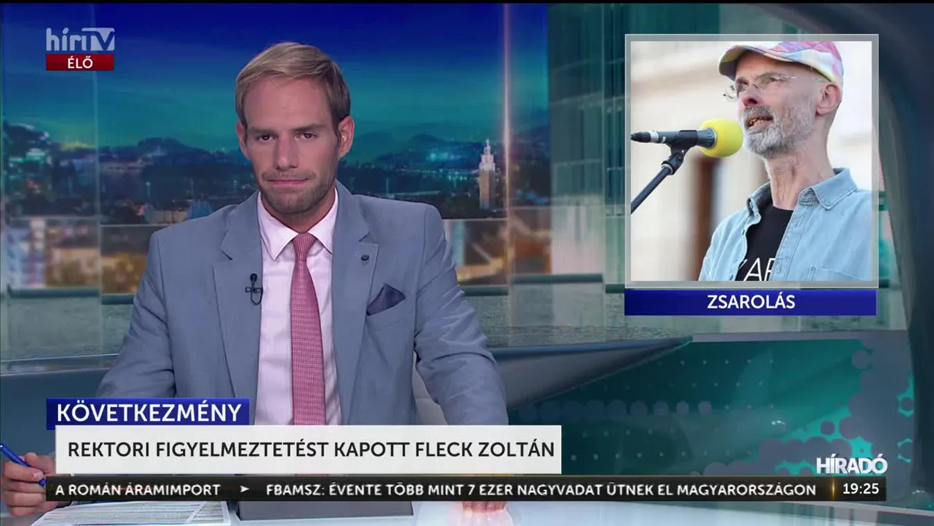 Rektori figyelmeztetést kapott Fleck Zoltán