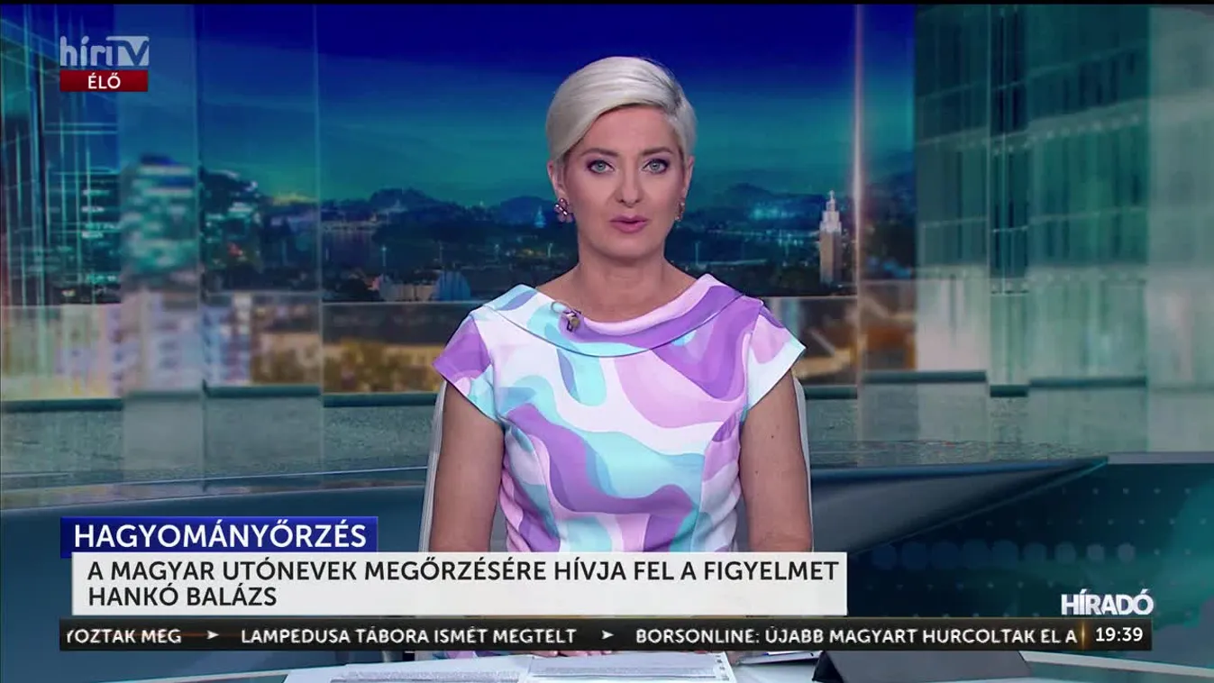 A MAGYAR UTÓNEVEK MEGŐRZÉSÉRE HÍVJA FEL A FIGYELMET HANKÓ BALÁZS