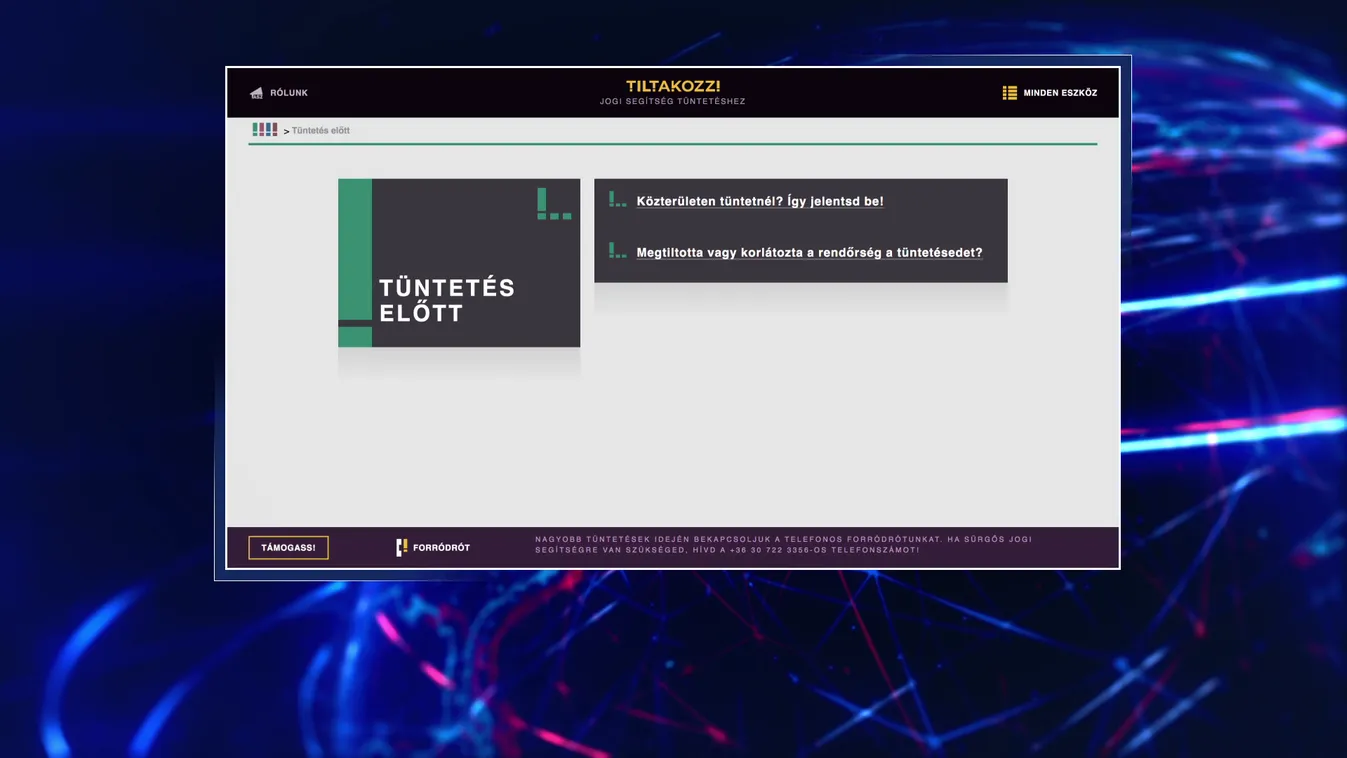 Tüntetési kiskátét adott ki a TASZ