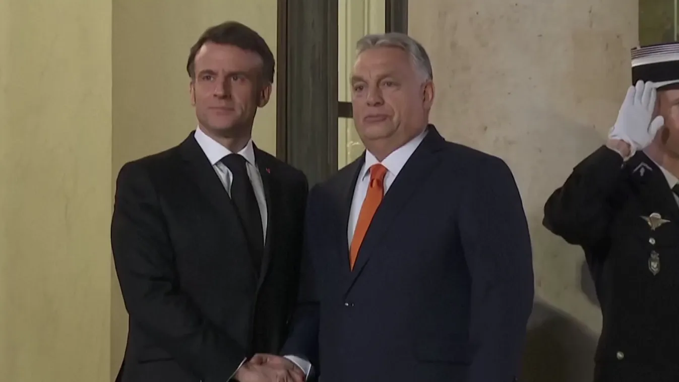 Emmanuel Macron az Elysée Palotában fogadta Orbán Viktort + videó
