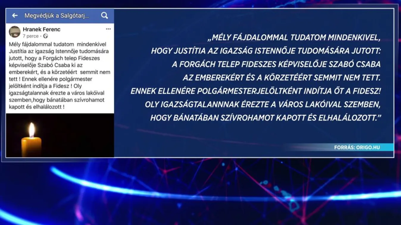 Fideszes polgármesterjelölt halálával kampányolt