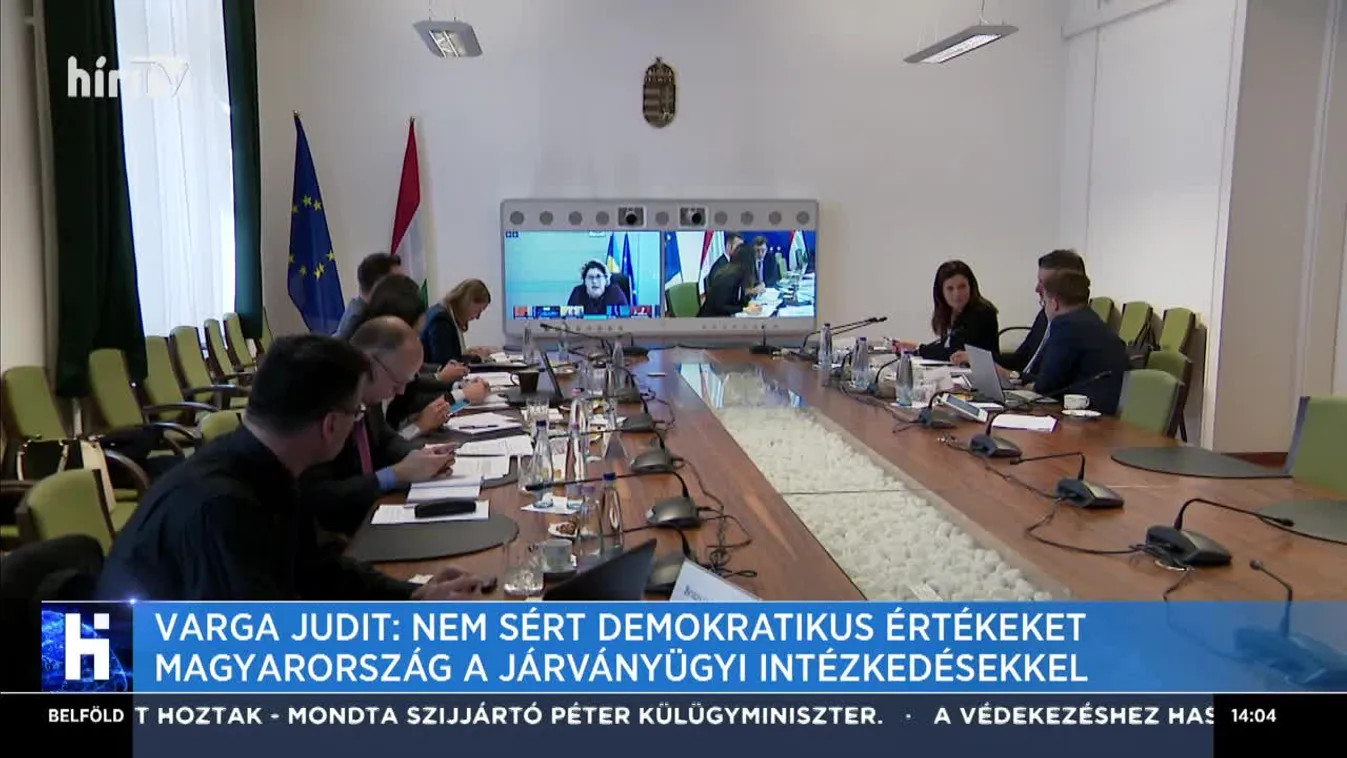 Varga Judit: Nem sért demokratikus értékeket Magyarország a járványügyi intézkedésekkel