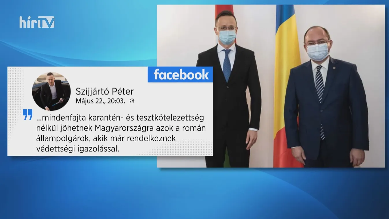 Nem kell karantén a Magyarországra érkező román állampolgároknak, ha be vannak oltva