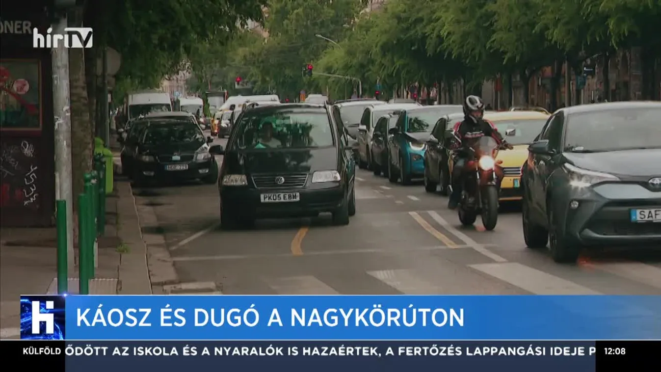 Káosz és dugó a Nagykörúton