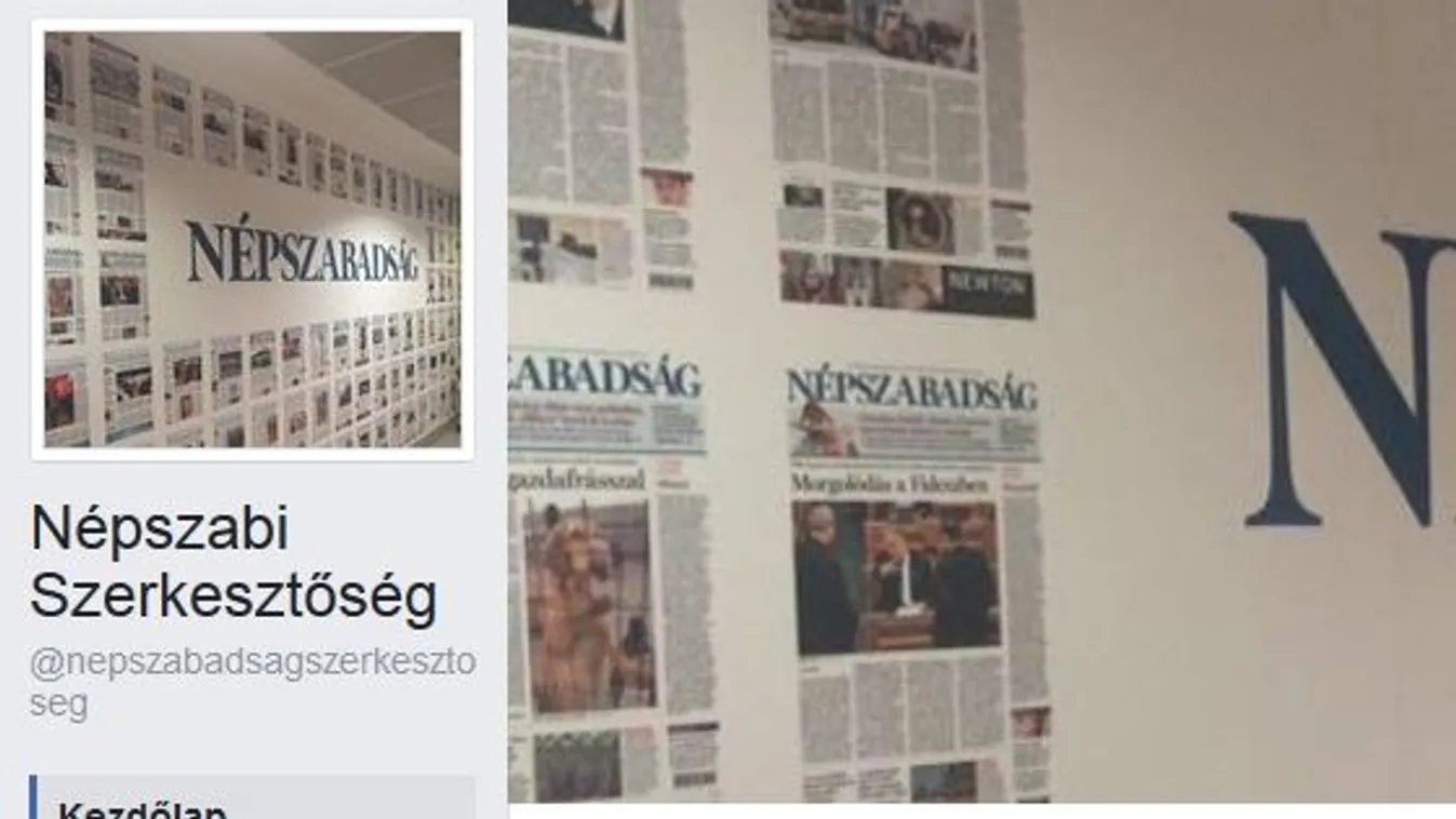 Új Facebook-oldalt csináltak a Népszabadság munkatársai