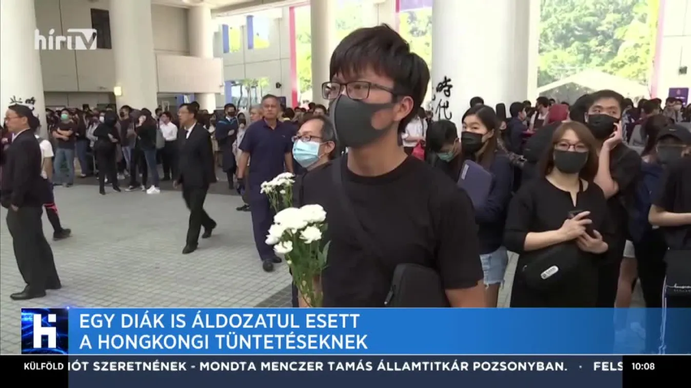 Egy diák is áldozatul esett a hongkongi tüntetéseknek
