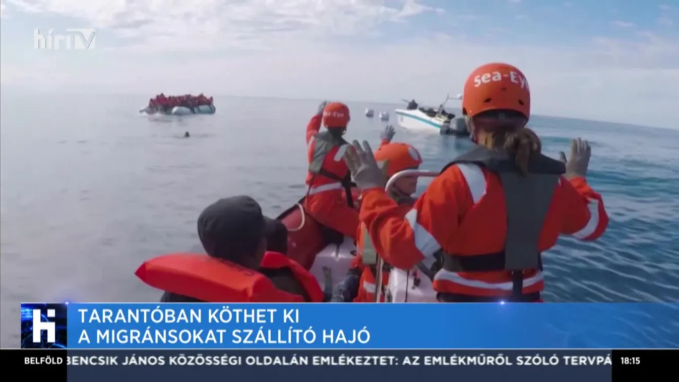 Tarantóban köthet ki a migránsokat szállító hajó