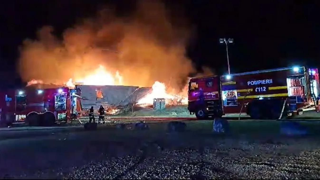 Vendégekkel teli panzió gyulladt ki Romániában + videó