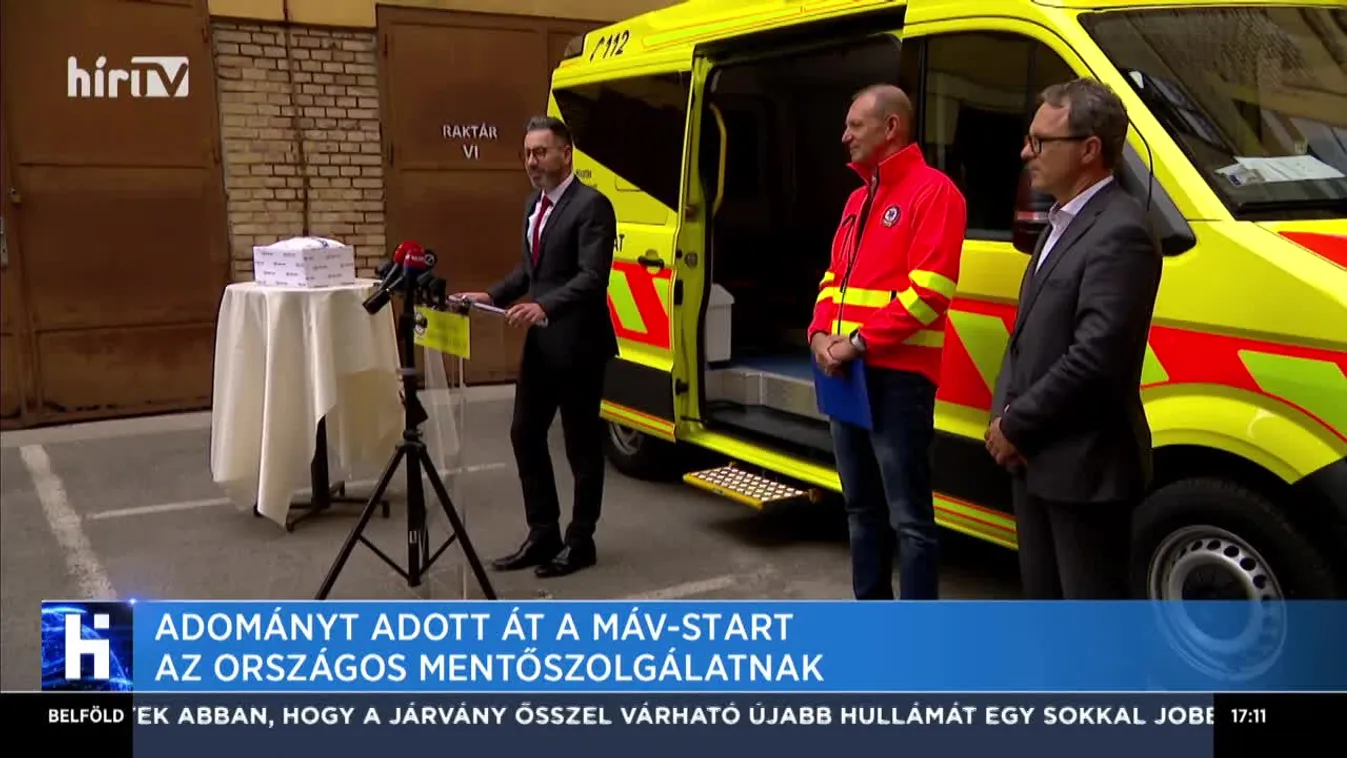 Adományt adott át a MÁV-Start az Országos Mentőszolgálatnak