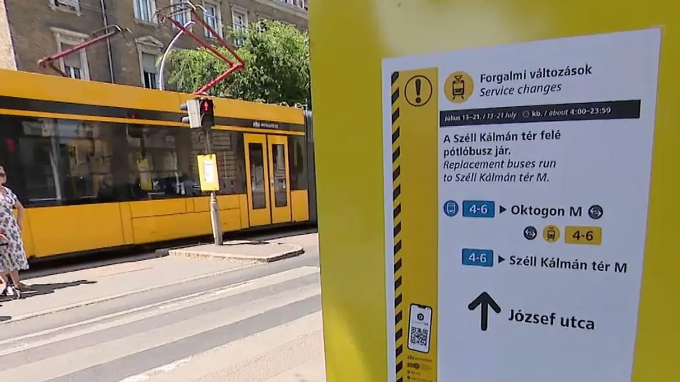 Káosz a kánikulában: még két hétig áll a 4-es és a 6-os villamos közlekedése a felújítási munkálatok miatt + videó
