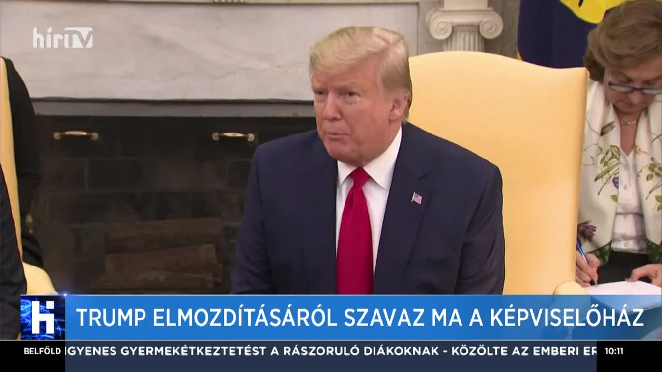 Szerdán szavaznak az amerikai képviselőházban az elnök elleni alkotmányos felelősségre vonási eljárásról