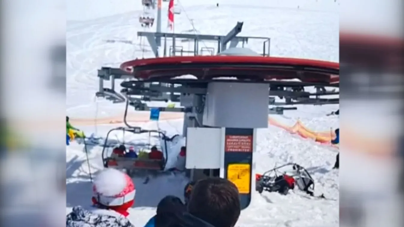 Elszabadult egy sílift Grúziában