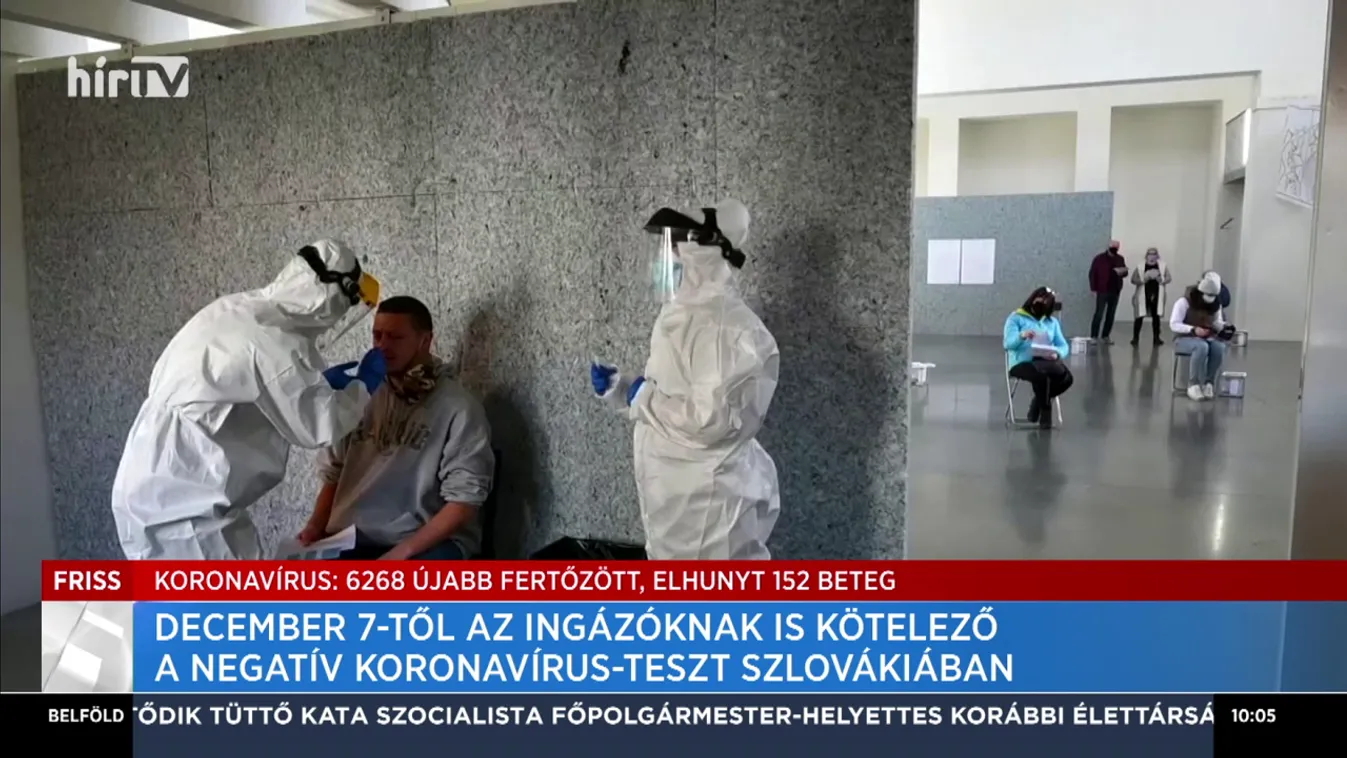 December 7-től az ingázóknak is kötelező a negatív koronavírus-teszt Szlovákiában
