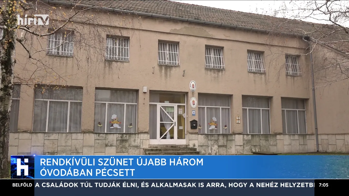 Rendkívüli szünet újabb három óvodában Pécsett