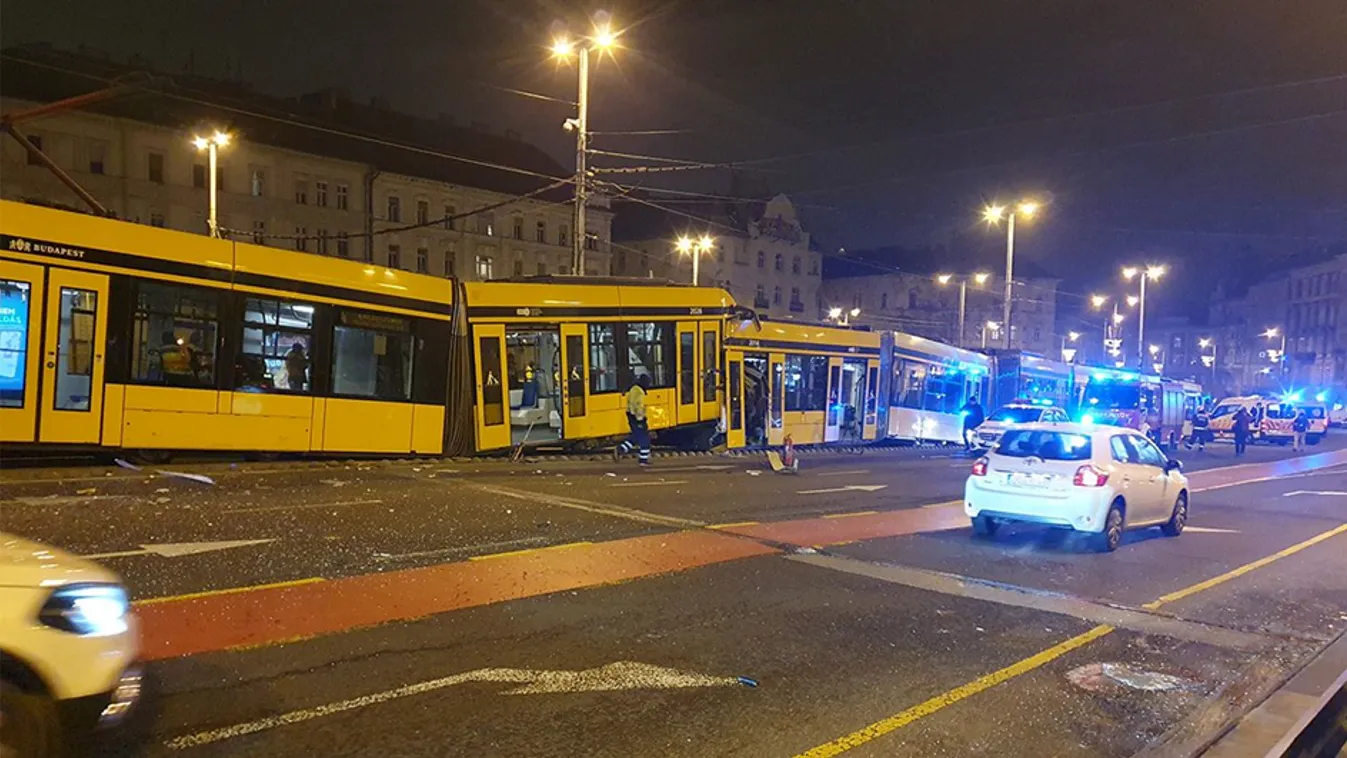 Hat sérült, köztük egy súlyos is! - Újabb infók a hajnali villamos-karambolról – fotók!