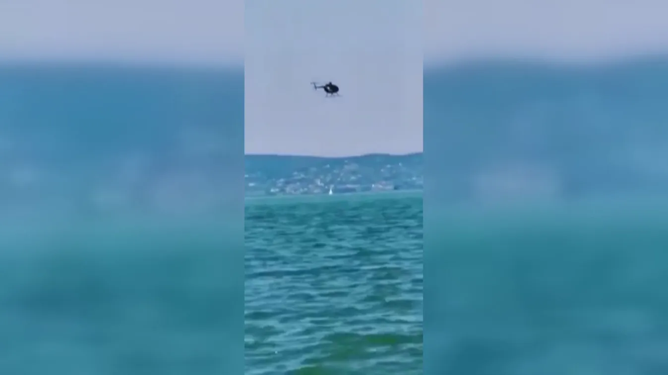 Lezuhant egy helikopter a Balatonnál