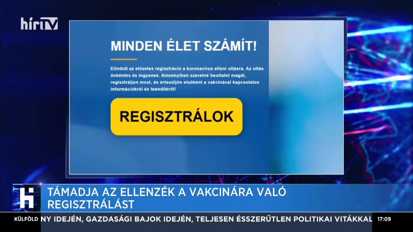 Támadja az ellenzék a vakcinára való regisztrálást