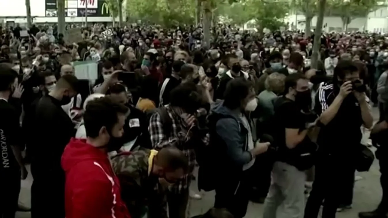 Tüntetések a korlátozások ellen a madridi autonóm tartomány több zónájában