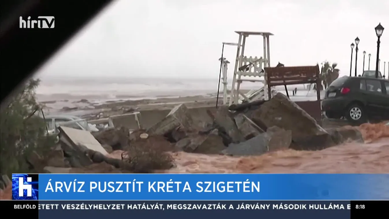 Árvíz pusztít Kréta szigetén