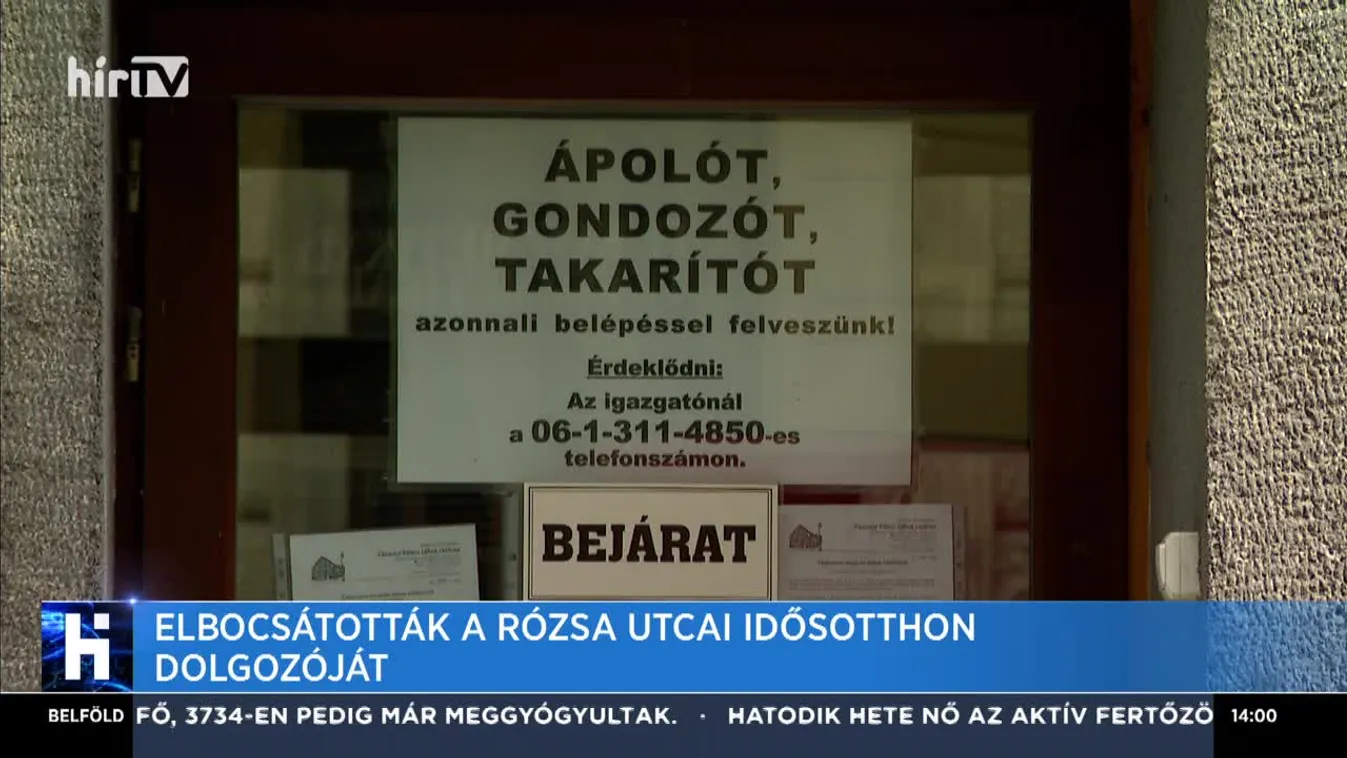 Elbocsátották a Rózsa utcai idősotthon dolgozóját