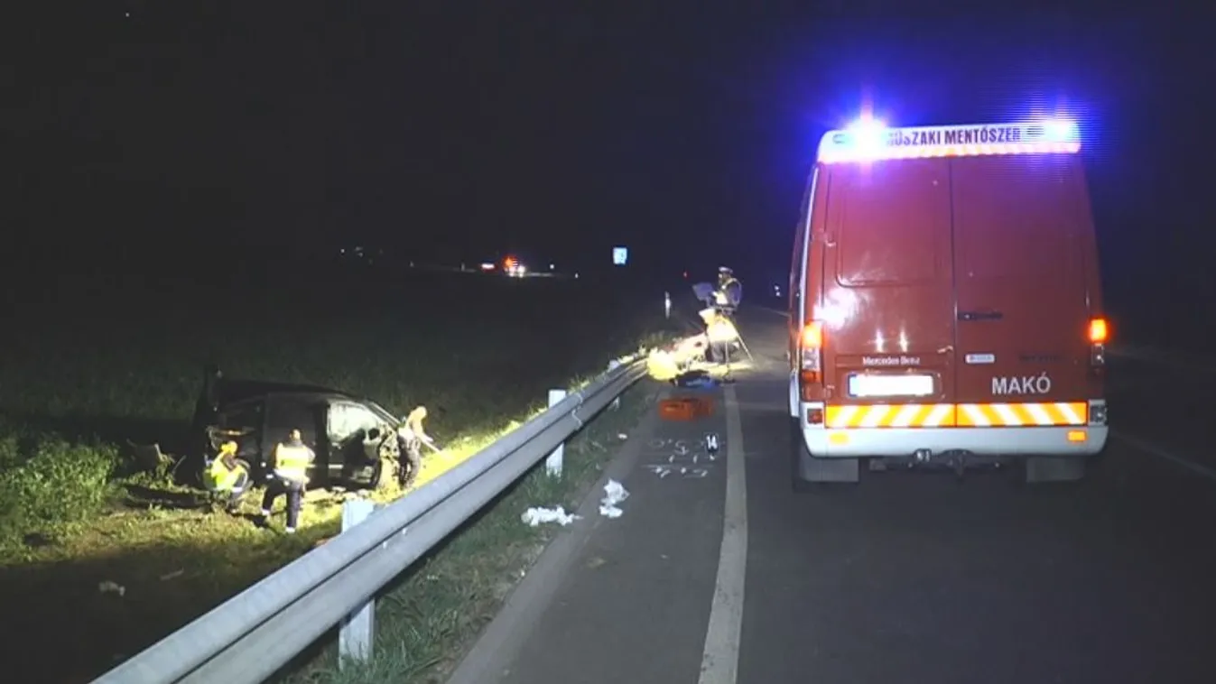 Hatalmas baleset Csanádpalotánál