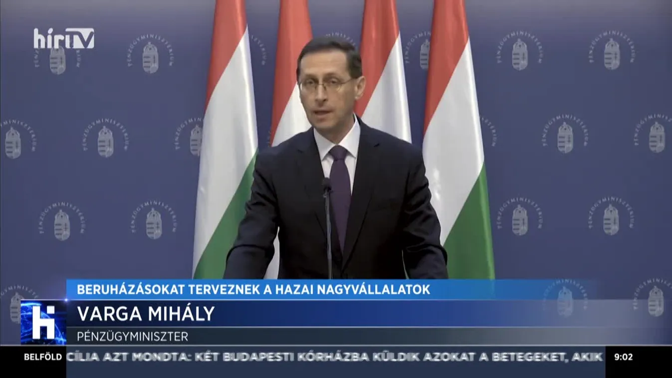 Varga Mihály: Több mint 300 milliárd forintnyi beruházást terveznek a magyar vállalatok