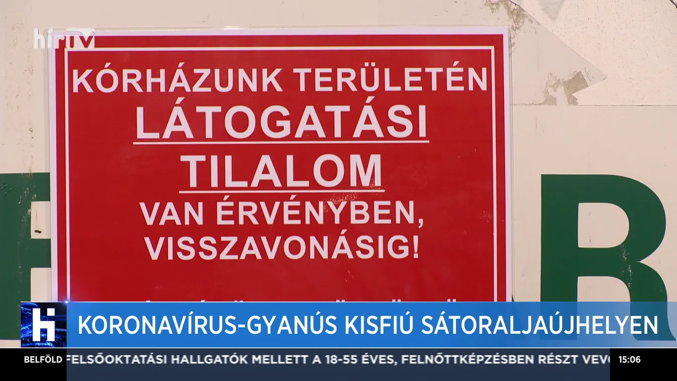 Koronavírus-gyanús kisfiú Sátoraljaújhelyen