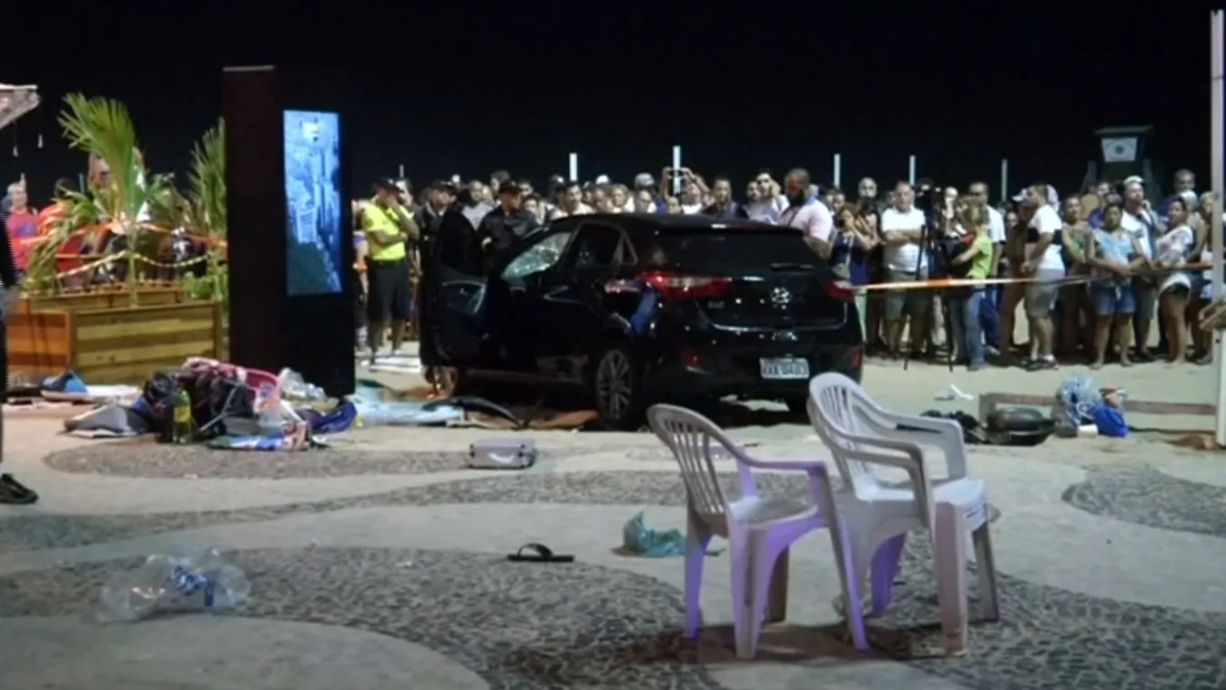 Járókelők közé hajtott egy autó a Copacabana strand mellett