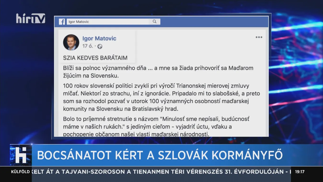 Bocsánatot kért a szlovák kormányfő