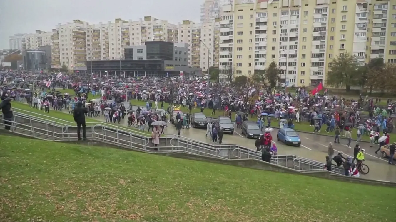 Villanószert is bevetett a rendőrség egy minszki tüntetésen