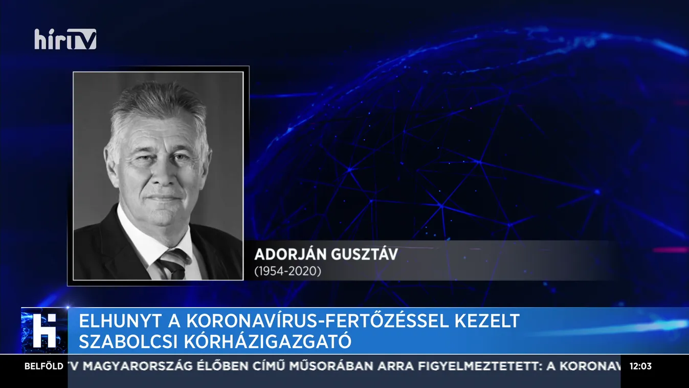Elhunyt a koronavírus-fertőzéssel kezelt szabolcsi kórházigazgató