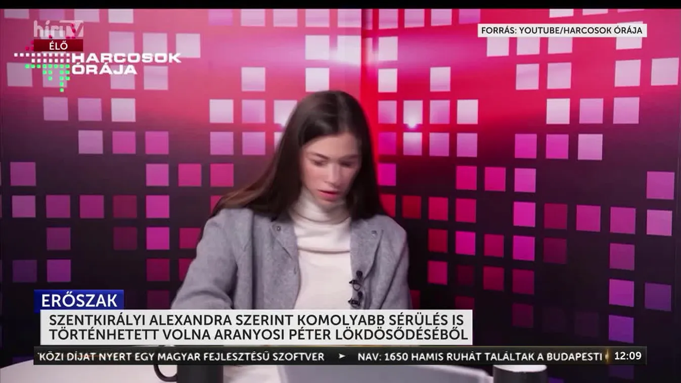 SZENTKIRÁLYI ALEXANDRA SZERINT KOMOLYABB SÉRÜLÉS IS TÖRTÉNHETETT VOLNA ARANYOSI PÉTER LÖKDÖSŐDÉSÉBŐL