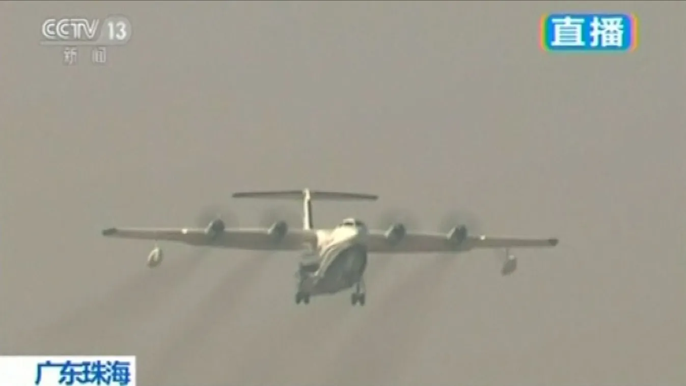 Kínában tesztelték a legnagyobb kétéltű repülőt