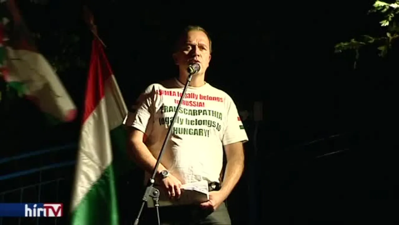 Az ukrán oktatási törvény ellen tüntettek Budapesten