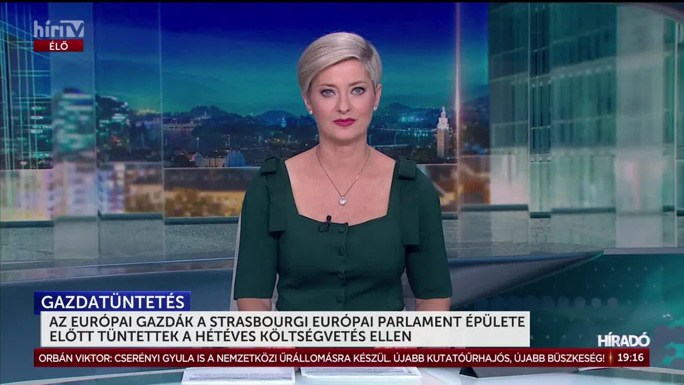 AZ EURÓPAI GAZDÁK A STRASBOURGI EURÓPAI PARLAMENT ÉPÜLETE ELŐTT TÜNTETTEK A HÉTÉVES KÖLTSÉGVETÉS ELLEN