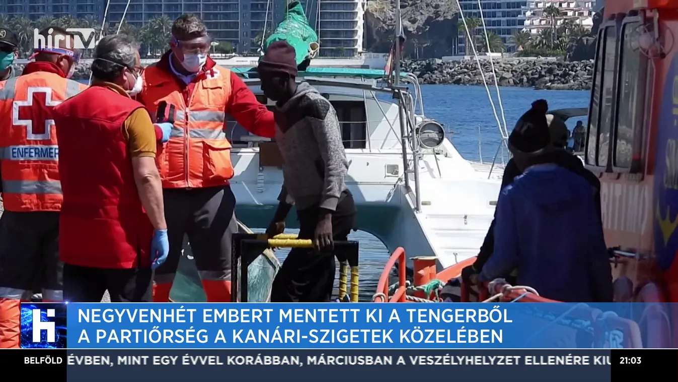 Negyvenhét embert mentett ki a vízből a partiőrség a Kanári-szigetek közelében