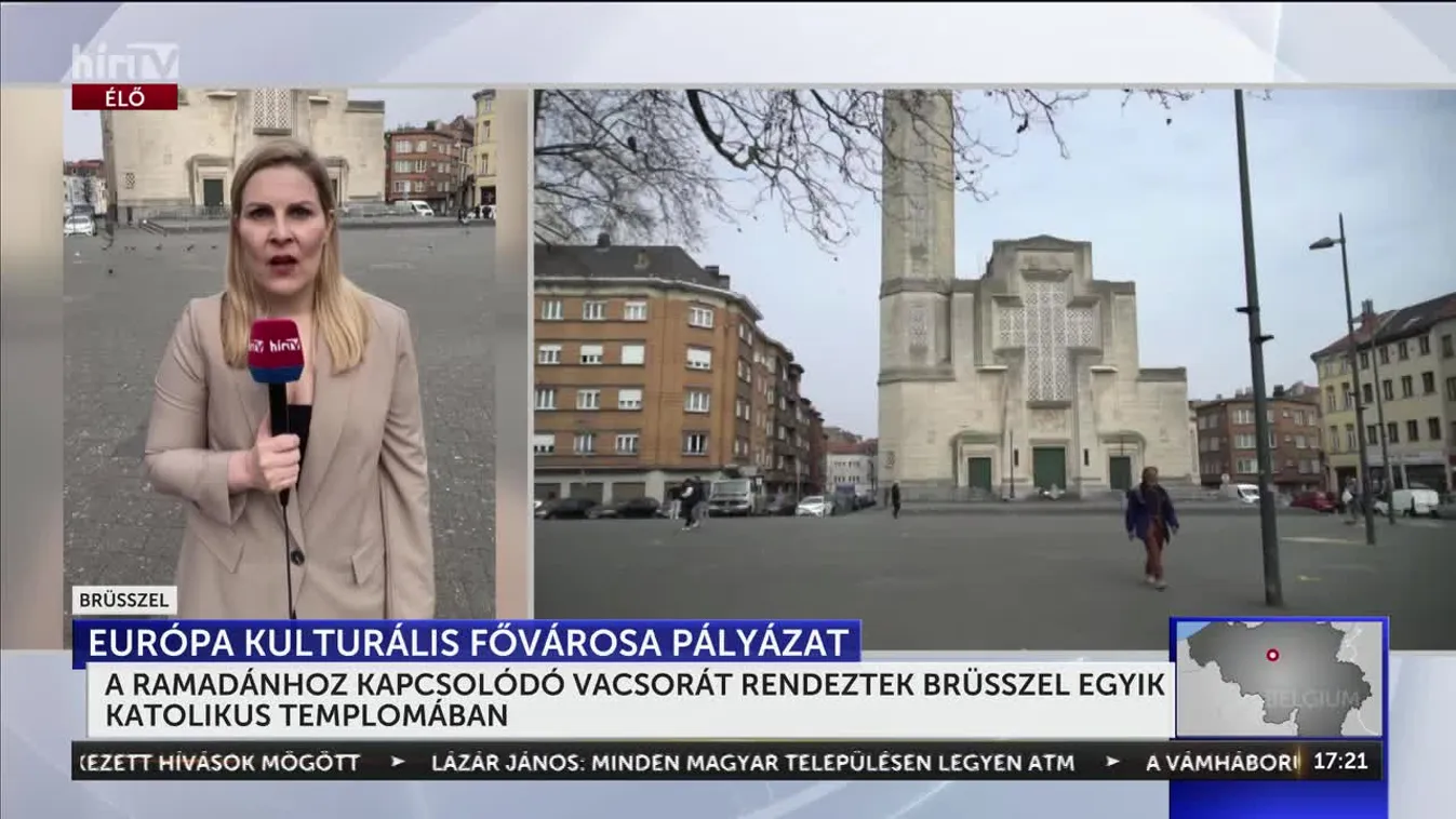 A Ramadánhoz tartozó iftart, vagyis közös étkezést rendeztek Molenbeek negyed egyik katolikus templomában + videó