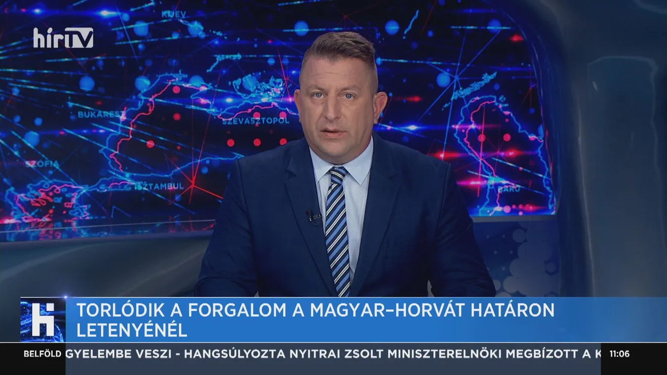 Torlódik a forgalom a magyar-horvát határon Letenyénél