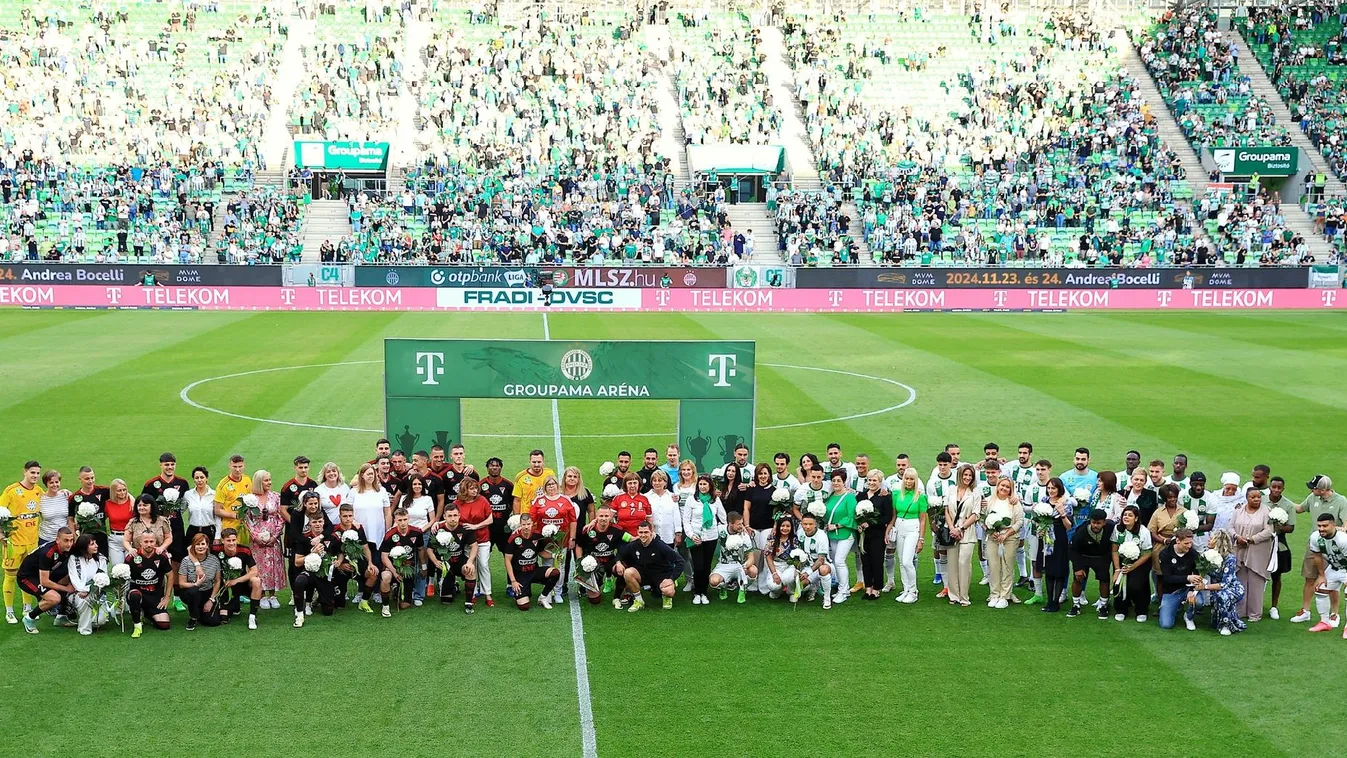 Anyukájuk kezét fogva sétáltak ki vasárnap a pályára a Fradi–Debrecen meccs főszereplői + képek