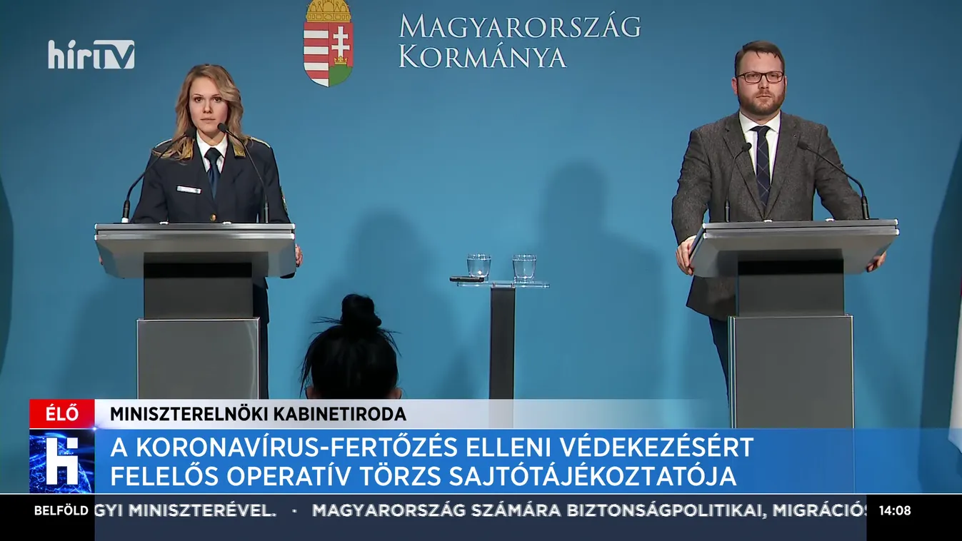 A koronavírus-fertőzés elleni védekezésért felelős operatív törzs sajtótájékoztatója