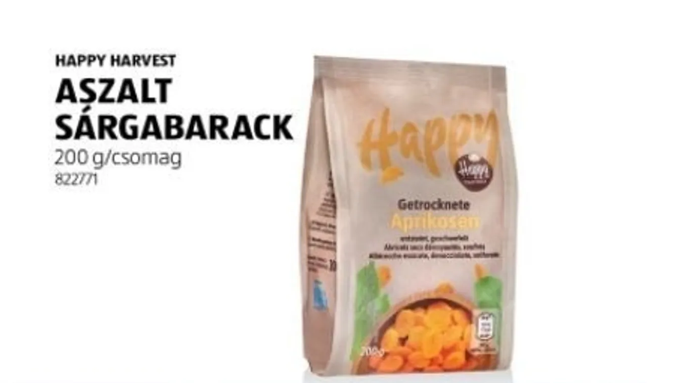 Aszalt sárgabarackot hívott vissza a forgalomból az ALDI