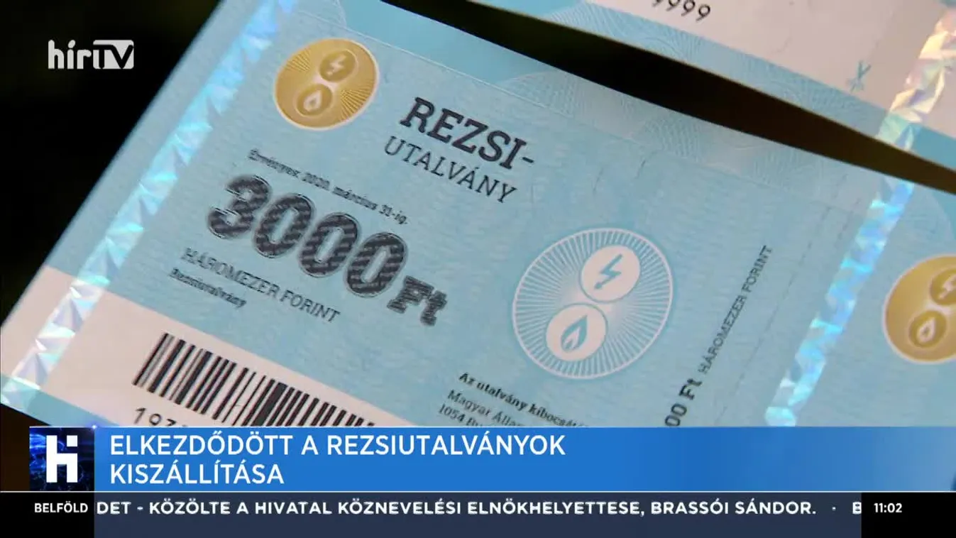 Elkezdődött a rezsiutalványok kiszállítása