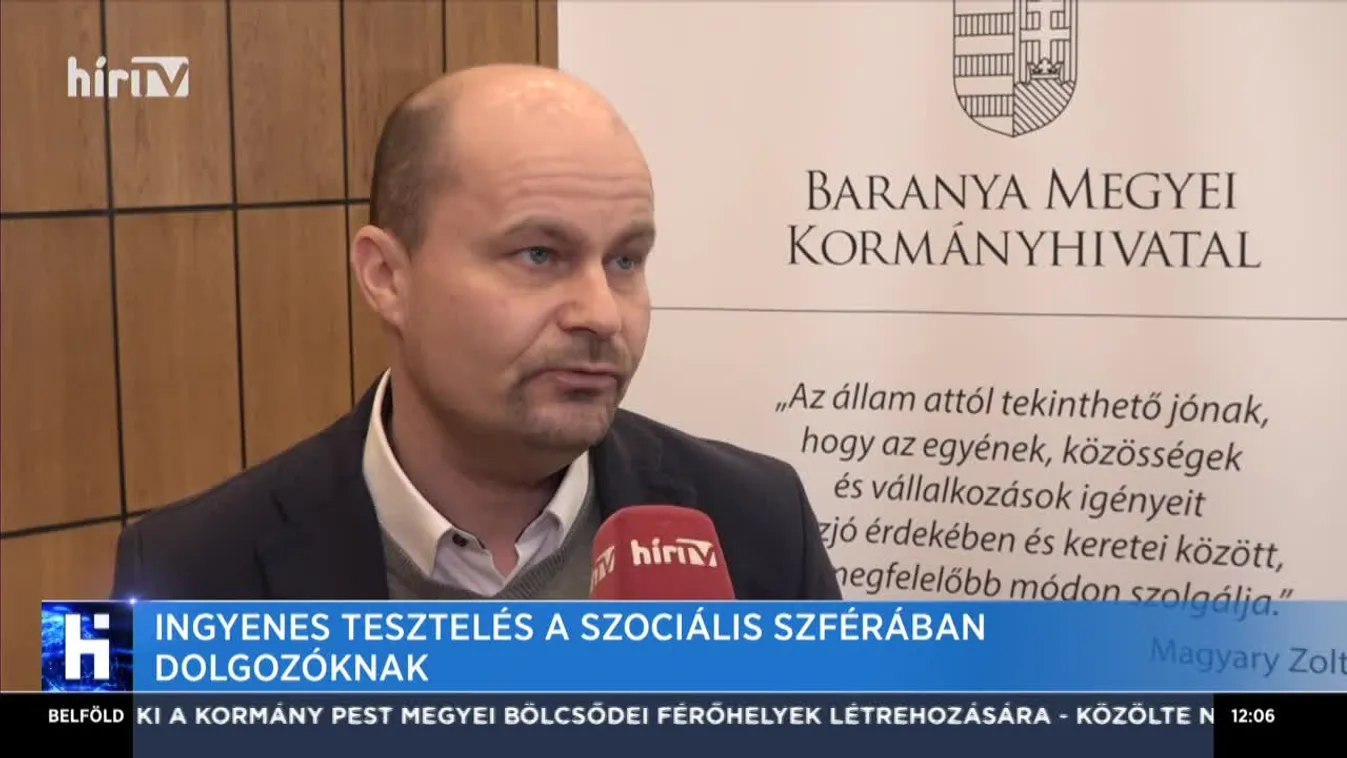 Ingyenes tesztelés a szociális szférában dolgozóknak