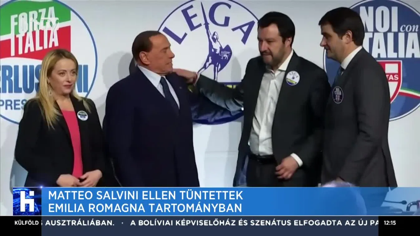 Matteo Salvini ellen tüntettek Emilia Romagna tartományban