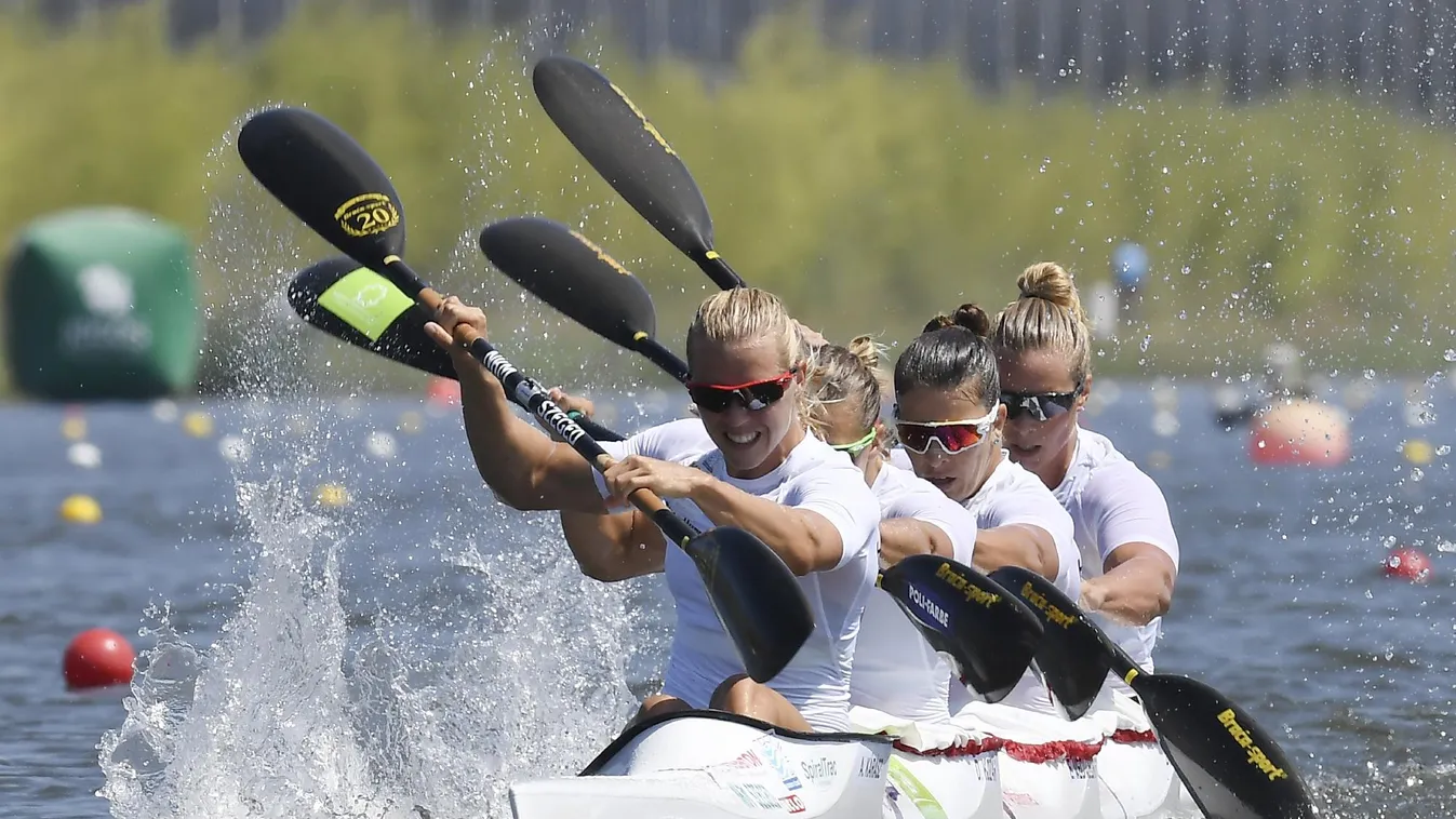 Aranyérmes a női kajaknégyes Portugáliában