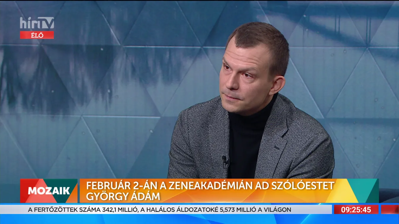 Mozaik: Február 2-án a Zeneakadémián ad szólóestet György Ádám