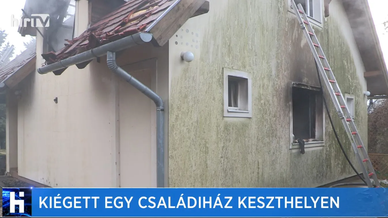 Kiégett egy családiház Keszthelyen